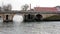 The Old Bridge, Ponte Velha, across Nabanus River, in the old town, Tomar, Portugal