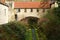 Old bridge with a river. Real state concept. Germany typical picture.