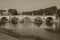 Old bridge in rome in sepia black and white for travel and touri