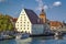 Old bridge tower and Salt Warehouse, Regensburg, Germany