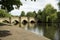 Old bridge and willow tree at Bakewell, Peak District