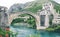 Old brigde on river Neretva in Mostar Bosnia and Herzegovina