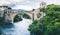 Old brigde on river Neretva in Mostar Bosnia and Herzegovina