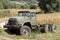 Old broken and abandoned russian truck for farms