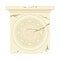 Old broken antique marble column pillar vector illustration on white background