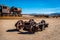 Old broken locomotive shaft, Uyuni, Bolivia