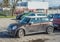 Old brown dusty Morris Mini Cooper left side and front view