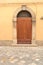 Old brown Italian front door