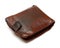 Old brown leather purse