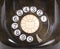 Old brown telephone set close-up, full frame image