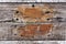 Old brown weathered distressed wood oak timber boards background