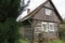 Old brown  and white wooden historic house, national landmark