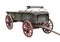 Old buckboard wagon isolated.