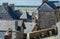 Old buidings and roofs in the town of le mont saint michel of france