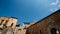 Old building archway entrance to the University of Girona, Catalonia, Spain