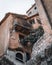 Old building with a balcony above its entrance, with a classic architectural style in Eze, France