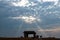 Old building and beautiful dramatic sky at pushkar camel festival