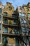 Old building facade and balconies on Rambla de Catalunya