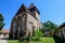 Old building of the fortitied Church in Axente Sever village in Sibiu county, in Transylvania Transilvania region of Romania, in
