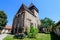 Old building of the fortitied Church in Axente Sever village in Sibiu county, in Transylvania Transilvania region of Romania, in