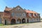 The old building of the German construction with a tile roof. Zheleznodorozhny, Kaliningrad region