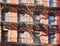 Old building with iron fire escape, New York City, USA