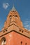 an old building with sharp roofs. peaked roof. german culture