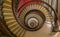 Old building spiral staircase