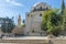 The old building of the synagogue with a dome in the center of Jerusalem. Israel