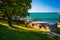 Old building and view of the Gulf of Mexico in Marathon, Florida