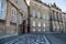 old buildings with columns and decorations on historical Amalienborg Square