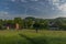 Old buildings in Kunratice village in national park in spring fresh morning