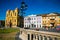 Old buildings located in a city in Romania, Timisoara, the city of youth