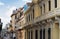 Old buildings with ornate balconies in Havana, Cuba