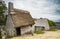 Old buildings in Plimoth plantation at Plymouth, MA