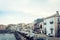 Old buildings in seafront of Ortygia Ortigia Island, Syracuse, traditional architecture of Sicily, Italy