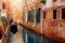 Old buildings Venice, Italy. Facilities in water after flood. Concept tourism.