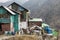 Old buildings on the way from Gantok to Tsomgo Lake