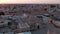 Old Bukhara city panorama in the rays of the setting sun, drone aerial