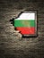 Old Bulgaria flag in brick wall