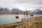 Old cable car for coal transportation, Svalbard, Norway