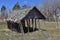 Old calf shed crumbling to the ground