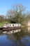 Old canal narrow boat on Lancaster canal, Garstang