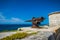 Old Cannon at El Morro Castle. Rusty weapon, defending the castle