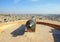 Old cannon on roof of Jaisalmer fort