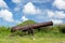 Old cannon rusting on St Martin Caribbean