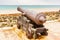 Old cannon at Sohail castle in Fuengirola  Spain