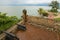 Old cannons at San Felipe Fort looking to the seaside in Puerto Plata, Dominican Republic.