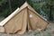 Old canvas tent in tourist camp
