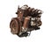 Old car engine isolated on white background. Rusty automotive engine.  Clipping path